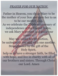 God of all nations, Creator of every people, we come to you with grateful hearts. We thank you for this land we call home. For its beauty and its bounty, and for its abundant resources that have s